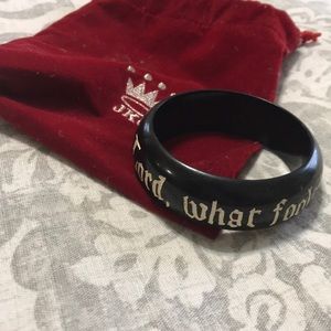 Shakespeare Quote Wooden JKC Black Bracelet